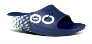 Oofos OOahh Sport Slide Sandal Sandalen Dames Donkerblauw | 257834QLH