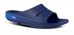 Oofos OOahh Sport Slide Sandal Sandalen Heren Koningsblauw Donkerblauw | 185237YGE