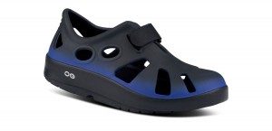 Oofos OOcandoo Sandal Sandalen Dames Zwart Koningsblauw | 028351CXB