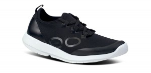 Oofos OOmg Sport LS Low Shoe Schoenen Dames Wit Zwart | 096157DXE