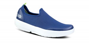 Oofos OOmg eeZee Low Shoe Schoenen Dames Wit Donkerblauw | 723598RQC