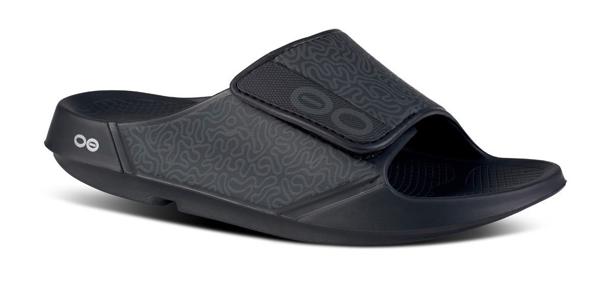 Oofos OOahh Sport Flex Sandal Sandalen Heren Zwart | 271054ZCA