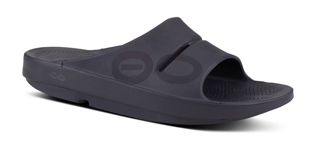 Oofos OOahh Sport Slide Sandal Sandalen Heren Zwart | 879632SGU