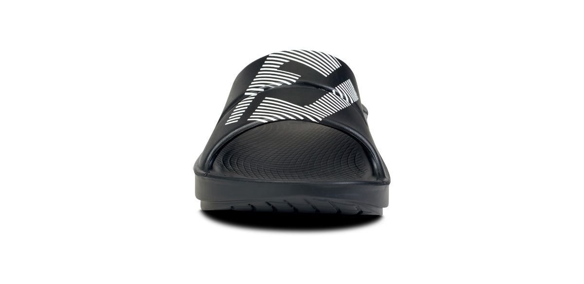 Oofos OOahh Sport Slide Sandal Sandalen Heren Wit Zwart | 618490QTE