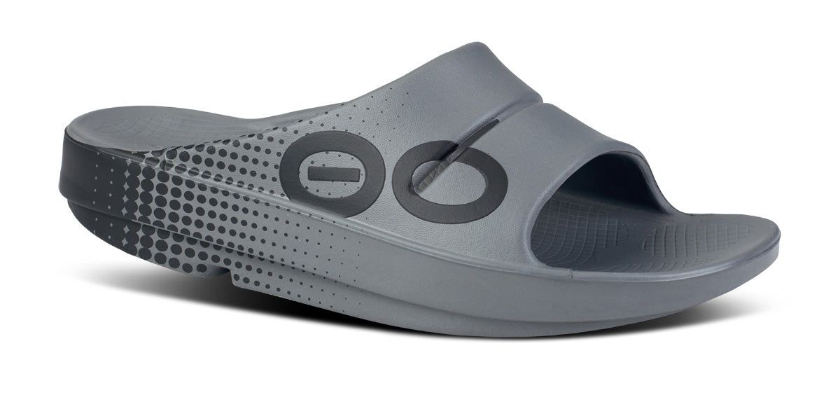 Oofos OOahh Sport Slide Sandal Sandalen Heren Slate | 573492JFO