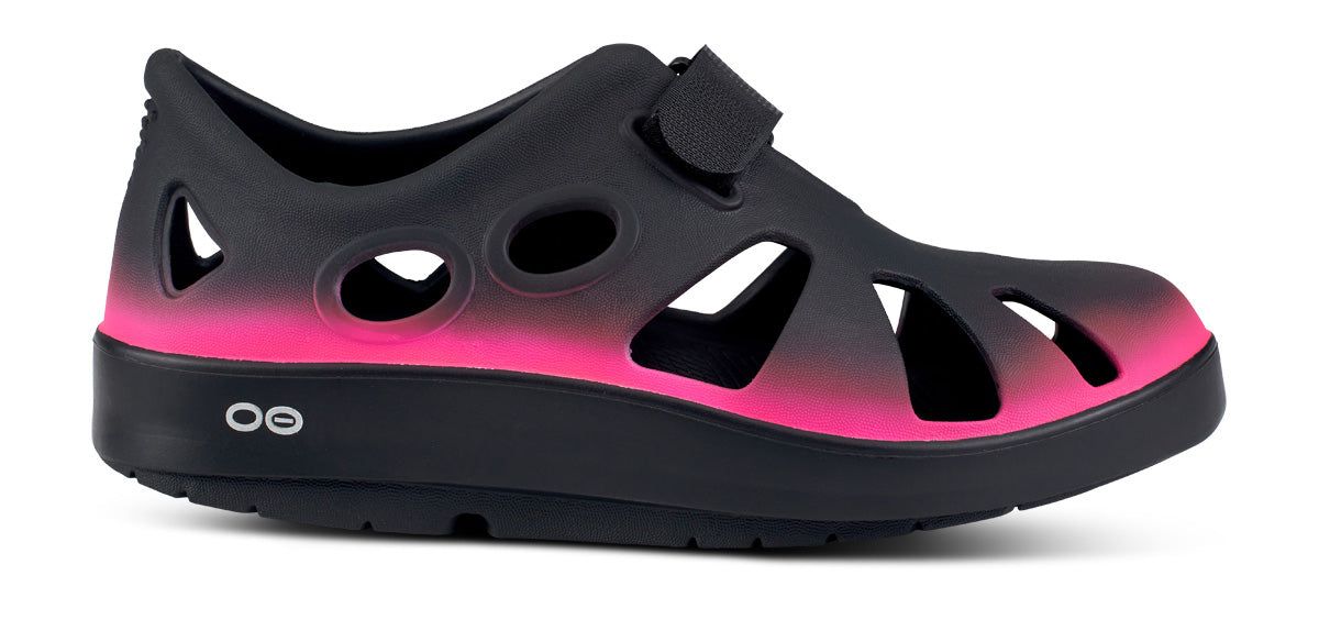 Oofos OOcandoo Sandal Schoenen Dames Zwart Roze | 378912PZE