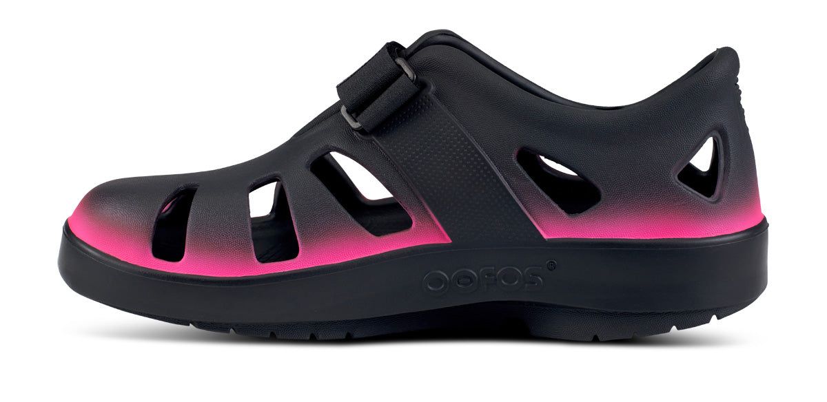 Oofos OOcandoo Sandal Schoenen Dames Zwart Roze | 378912PZE