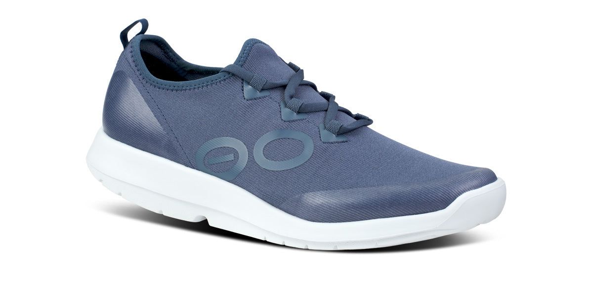 Oofos OOmg Sport LS Low Shoe Schoenen Heren Wit Blauw | 980517SAY