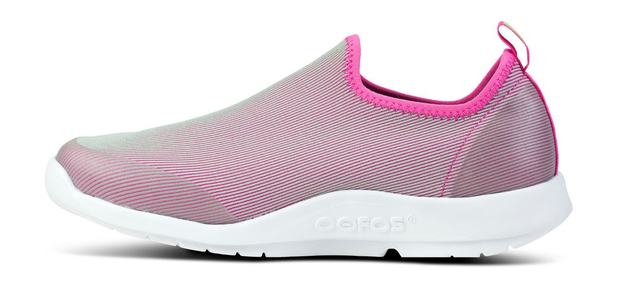 Oofos OOmg Sport Low Shoe Schoenen Dames Wit Fuchsie | 457869BDR